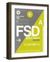 FSD Sioux Falls Luggage Tag II-NaxArt-Framed Art Print