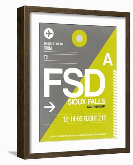 FSD Sioux Falls Luggage Tag II-NaxArt-Framed Art Print