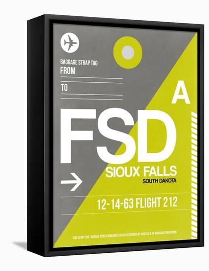FSD Sioux Falls Luggage Tag II-NaxArt-Framed Stretched Canvas