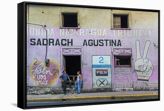 Fsln (Sandinista) Mural Reflecting the Revolutionary Past of This Important Northern City-Rob Francis-Framed Stretched Canvas