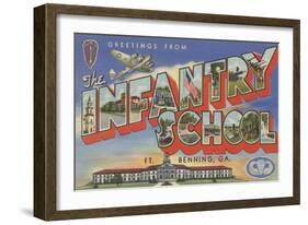 Ft. Benning, Georgia - Infantry School-Lantern Press-Framed Art Print