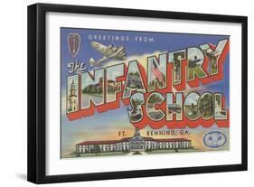 Ft. Benning, Georgia - Infantry School-Lantern Press-Framed Art Print