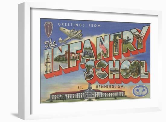 Ft. Benning, Georgia - Infantry School-Lantern Press-Framed Art Print