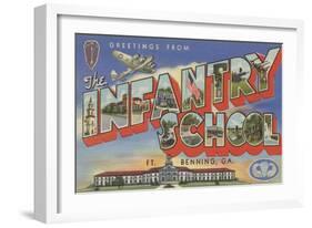 Ft. Benning, Georgia - Infantry School-Lantern Press-Framed Art Print