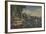 Ft. Lauderdale, FL - New River View & Drawbridge-Lantern Press-Framed Art Print