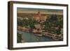 Ft. Lauderdale, FL - View of New River & Court House-Lantern Press-Framed Art Print