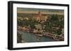 Ft. Lauderdale, FL - View of New River & Court House-Lantern Press-Framed Art Print