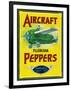 Ft. Lauderdale, Florida - Aircraft Pepper Label-Lantern Press-Framed Art Print