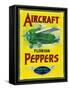 Ft. Lauderdale, Florida - Aircraft Pepper Label-Lantern Press-Framed Stretched Canvas