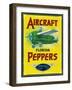 Ft. Lauderdale, Florida - Aircraft Pepper Label-Lantern Press-Framed Art Print