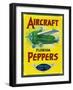 Ft. Lauderdale, Florida - Aircraft Pepper Label-Lantern Press-Framed Art Print