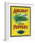 Ft. Lauderdale, Florida - Aircraft Pepper Label-Lantern Press-Framed Art Print