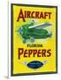 Ft. Lauderdale, Florida - Aircraft Pepper Label-Lantern Press-Framed Art Print