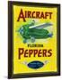 Ft. Lauderdale, Florida - Aircraft Pepper Label-Lantern Press-Framed Art Print