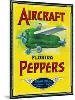 Ft. Lauderdale, Florida - Aircraft Pepper Label-Lantern Press-Mounted Art Print