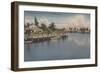 Ft. Lauderdale, Florida - Canal Scene-Lantern Press-Framed Art Print