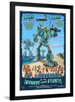 Ft. Lauderdale, Florida - Ft. Lauderdale vs. Atlantean Invaders-Lantern Press-Framed Art Print