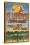 Ft. Lauderdale, Florida - Orange Grove Vintage Sign-Lantern Press-Stretched Canvas