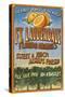 Ft. Lauderdale, Florida - Orange Grove Vintage Sign-Lantern Press-Stretched Canvas