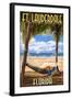 Ft. Lauderdale, Florida - Palms and Hammock-Lantern Press-Framed Art Print