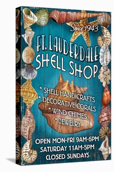 Ft. Lauderdale, Florida - Shell Shop-Lantern Press-Stretched Canvas