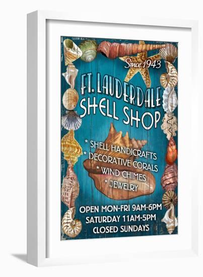 Ft. Lauderdale, Florida - Shell Shop-Lantern Press-Framed Art Print