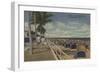 Ft. Lauderdale, Florida - View of Ft. L. Boardwalk-Lantern Press-Framed Art Print