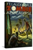 Ft. Lauderdale, Florida - Zombie Apocalypse-Lantern Press-Stretched Canvas