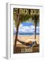 Ft. Myers Beach, Florida - Hammock-Lantern Press-Framed Art Print