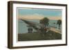 Ft. Myers, Florida - View of Tamiami Trail Bridge-Lantern Press-Framed Art Print