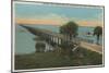 Ft. Myers, Florida - View of Tamiami Trail Bridge-Lantern Press-Mounted Art Print