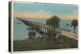 Ft. Myers, Florida - View of Tamiami Trail Bridge-Lantern Press-Stretched Canvas