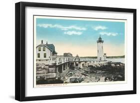 Ft. Point Lighthouse, New Castle, New Hampshire-null-Framed Art Print