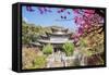 Fu Guo Temple, Five Phoenix Building (Formerly Buddhist Cloud Building) in Spring, Lijiang-Andreas Brandl-Framed Stretched Canvas