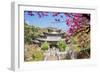 Fu Guo Temple, Five Phoenix Building (Formerly Buddhist Cloud Building) in Spring, Lijiang-Andreas Brandl-Framed Photographic Print