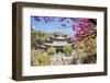 Fu Guo Temple, Five Phoenix Building (Formerly Buddhist Cloud Building) in Spring, Lijiang-Andreas Brandl-Framed Photographic Print