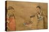 Fu, Lu, Shou; the Three Ages (Ink on Paper)-Chen Hongshou-Stretched Canvas