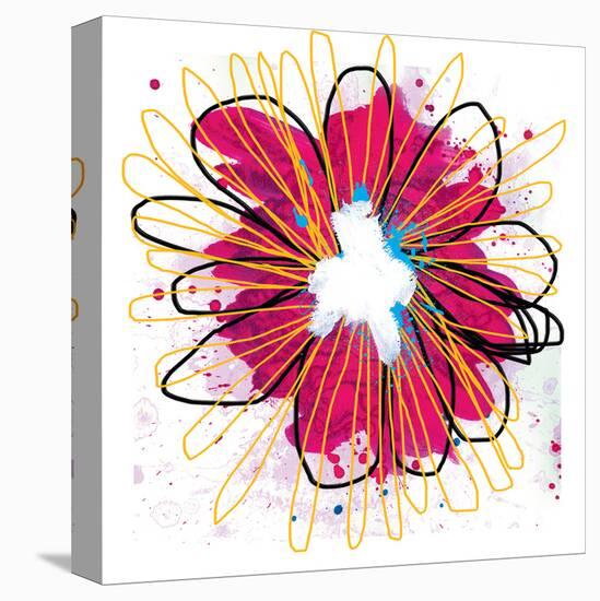 Fuchia Splash Flower-Elle Stewart-Stretched Canvas