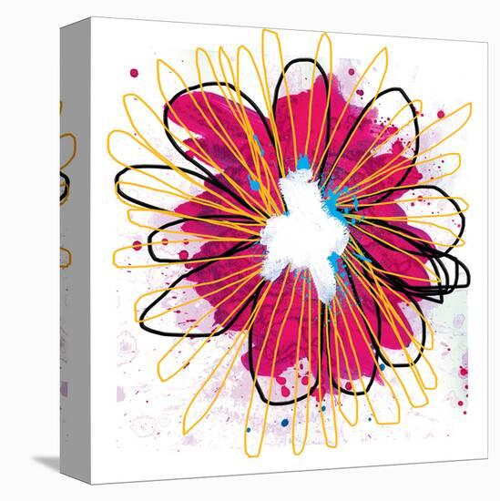 Fuchia Splash Flower-Elle Stewart-Stretched Canvas