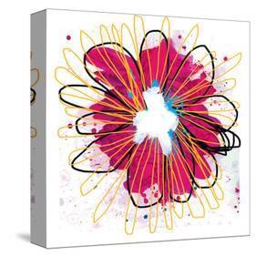 Fuchia Splash Flower-Elle Stewart-Stretched Canvas