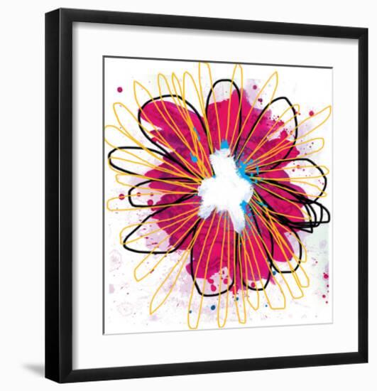 Fuchia Splash Flower-Elle Stewart-Framed Art Print