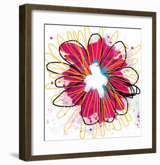 Fuchia Splash Flower-Elle Stewart-Framed Art Print