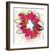 Fuchia Splash Flower-Elle Stewart-Framed Art Print