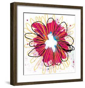 Fuchia Splash Flower-Elle Stewart-Framed Art Print