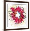 Fuchia Splash Flower-Elle Stewart-Framed Art Print