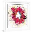 Fuchia Splash Flower-Elle Stewart-Framed Art Print