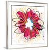 Fuchia Splash Flower-Elle Stewart-Framed Art Print