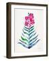 Fuchsia and Indigo Orchid Bloom-Cat Coquillette-Framed Giclee Print