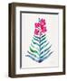 Fuchsia and Indigo Orchid Bloom-Cat Coquillette-Framed Giclee Print