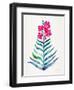 Fuchsia and Indigo Orchid Bloom-Cat Coquillette-Framed Giclee Print